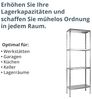 SCHULTE Regalwelt Steckregal mit 4 PowerMAX Fachböden, 50 kg Tragkraft, 180 x 75 x 35 cm (HxBxT), verzinkt (Lagerregal, Werkstattregal, Kellerregal, Garagenregal, Metallregal Bild 5