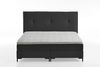 Atlantic Home Collection Romy Boxspringbett mit modernem Kopfteil, Taschenfederkernmatratze, Härtegrad 3, inklusive Topper, Anthrazit, 180x200 cm Bild 2