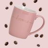 matches21 HOME & HOBBY Tasse Schöne Kaffeetassen 6er Set einfarbig Herzen mit Spruch Home, 6-tlg, Porzellan, Tee Kaffee-Becher, klassisch, rosa pink weiss goldfarben, 300 ml Bild 4