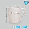 matches21 HOME & HOBBY Tasse Schöne Kaffeetassen 6er Set einfarbig Herzen mit Spruch Home, 6-tlg, Porzellan, Tee Kaffee-Becher, klassisch, rosa pink weiss goldfarben, 300 ml Bild 2