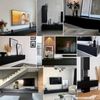 Wuun® 160cm/Sonoma-Eiche (Korpus Matt Schwarz)/8 Größen/5 Farben/TV Lowboard TV Board hängend Hängeschrank Wohnwand/Somero Bild 5