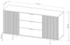 Lomadox Sideboard NADOR-132, 150cm breit, matt schwarz, goldfarbene Metallgriffe und -füße Bild 3