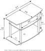 Furinno TV-Schrank mit 3 Ebenen, Dunkelbraun/Schwarz, 40.13 x 40.13 x 59.18 cm Bild 3