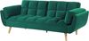 Schlafsofa 3-Sitzer Samtstoff grün ASBY Bild 4