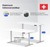 elektrisch höhenverstellbarer Schreibtisch LAPTOP 120x60 cm - Gestell Grau, Platte Weiss Bild 4
