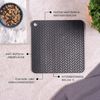 Hoffmann Germany Topfuntersetzer Silikon 2-in-1 Untersetzer & Topflappen 19×19 cm, anthrazit, Zubehör für alle Töpfe und Pfannen, 1-tlg, 230°C, spülmaschinenfest, rutschfest, lebensmittelecht Bild 4