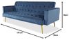 Menzzo Sofa, Blau, 191 x 79 x 78 cm Bild 3