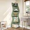 LITTLE TREE Kleines Eckregal, modernes 5-stöckiges Wandeck-Bücherregal, stilvolles Bücherregal, Aufbewahrungsregal für kleinen Raum, Wohnzimmer, Schlafzimmer Bild 4