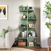 LITTLE TREE Kleines Eckregal, modernes 5-stöckiges Wandeck-Bücherregal, stilvolles Bücherregal, Aufbewahrungsregal für kleinen Raum, Wohnzimmer, Schlafzimmer Bild 2