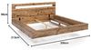 Holzbett Marton 180x200 in Massivholz, Stilvolles Design mit rustikalem Pinienholz, Schwebeoptik, Perfekt für jedes Schlafzimmer Bild 3