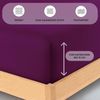 Buymax Spannbettlaken 60x120 cm Doppelpack 100% Baumwolle Kinderbett Spannbetttuch Baby Bettlaken Jersey, Matratzenhöhe bis 15 cm, Farbe Aubergine Bild 3