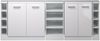 Küchenschrank für Dachschrägen R-Line Weiß Hochglanz 210 cm 5er Set Vicco Bild 5