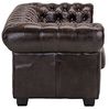 Chesterfield Sofa 2-Sitzer antik-braun Echtleder massivum 155x72x90 cm Clubsofa Ledersofa Herrensofa Bürosofa Wohnzimmer Bild 5
