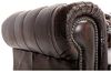 Chesterfield Sofa 2-Sitzer antik-braun Echtleder massivum 155x72x90 cm Clubsofa Ledersofa Herrensofa Bürosofa Wohnzimmer Bild 3