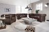 Chesterfield Sofa 2-Sitzer antik-braun Echtleder massivum 155x72x90 cm Clubsofa Ledersofa Herrensofa Bürosofa Wohnzimmer Bild 2