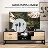 HOMCOM TV-Board Moderner TV-Ständer für Fernseher bis zu 60 Zoll (TV-Einheit mit Schrank, 2 Schubladen und 2 Regalen, 1 St, mit Kabelmanagement), für Wohnzimmer, Schwarz Bild 5