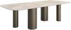 Esstisch Edge Boot 270x120 Keramik Iris FMG Onice Grigio Pilier Metall Effektfinish Titan Bild 1