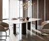 Esstisch Edge Boot 270x120 Keramik Iris FMG Onice Grigio Pilier Metall Effektfinish Titan Bild 2