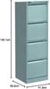 Bisley Hängeregistraturschrank, einbahnig, DIN A4, 4 HR-Schubladen, Farbe silber Bild 3