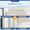 Grandekor Doppelrollo Klemmfix ohne Bohren Leinen 110x150 cm(Stoffbreite 106cm) Fenster Rollos für innen Klemmrollos Duo Rollos für Fenster ohne Bohren mit Bohren Privatschutz UV-Schutz Zebrarollo Bild 5
