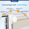 Grandekor Doppelrollo Klemmfix ohne Bohren Leinen 110x150 cm(Stoffbreite 106cm) Fenster Rollos für innen Klemmrollos Duo Rollos für Fenster ohne Bohren mit Bohren Privatschutz UV-Schutz Zebrarollo Bild 4