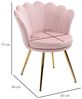 HOMCOM Relaxsessel Sessel mit Samtoptik (Polsterstuhl, Loungesessel, 1-St, für Wohnzimmer, Schlafzimmer), 67 x 64 x 77 cm, Rosa Bild 3