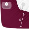 Buymax® Spannbettlaken 100x200 cm Baumwolle 100% Spannbetttuch Bettlaken Jersey, Matratzenhöhe bis 25 cm, Farbe Bordeaux Bild 4