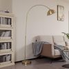 Lindby Bogenlampe Lennart, Metall, Gold / Messing IP20, 1 x 15 W LED Bild 3