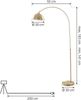 Lindby Bogenlampe Lennart, Metall, Gold / Messing IP20, 1 x 15 W LED Bild 5