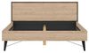 Dmora - Doppelbett Cariss, Struktur des Container-Betts, Sommier mit Verkleidung, Matratzenhalterstruktur, 207x173 h91 cm, helle Eiche Bild 4