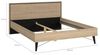Dmora - Doppelbett Cariss, Struktur des Container-Betts, Sommier mit Verkleidung, Matratzenhalterstruktur, 207x173 h91 cm, helle Eiche Bild 2