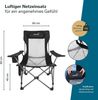 Skandika Campingstuhl Toras mit Fußablage, Faltbarer Liegestuhl, Klappsessel, Gartenstuhl, Liegefunktion, verstellbare Rückenlehne, Getränkehalter, Kopfkissen Bild 2