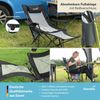Skandika Campingstuhl Toras mit Fußablage, Faltbarer Liegestuhl, Klappsessel, Gartenstuhl, Liegefunktion, verstellbare Rückenlehne, Getränkehalter, Kopfkissen Bild 4