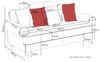 Sofa 3-Sitzer Elita in creme Landhaus Blumen 200 cm Bild 3