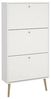 Dmora - Schuhschrank Lillian, Schuhregal, Mehrzweck-Eingangsgarderobe, Möbel für Schuhe, 70x24 h139 cm, Weiß Bild 3