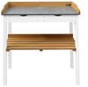AXI Pflanztisch aus Holz mit 2 Schubladen in Braun / Weiß Gärtnertisch wetterfest für Garten / Balkon / Terrasse / Gewächshaus | Braun, weiß | Metall | 76 cm Bild 2