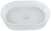 Aufsatzwaschbecken Keramik Rillen-Optik weiß oval 49 x 31 cm GELDO Bild 5