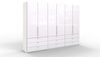 WIEMANN Loft Kleiderschrank, Schlafzimmerschrank, Gleittürenschrank, Drehtürenschrank, mit Schubladen, Glas, in weiß, B/H/T 300 x 216 x 58 cm Bild 3