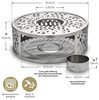 Creano Teekanne Creano Teekanne aus Glas 0,8l + ein Stövchen aus Edelstahl, 3-teilige, (Set, 4-St) Bild 5