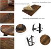 2er-Set Esszimmerstühle aus Metall & Holzwerkstoff holz vintage Bild 4