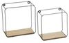 Set mit 2 Wandregalen aus Metall und MDF in Schwarz Bild 1