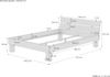 ERST-HOLZ Bett Futonbett 140x200 Buche massiv ohne Rollrost, Buchenholzgeölt Bild 3