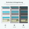 WOLTU Doppelrollo Weiss+Grau+Türkis 90x150 cm Bild 3