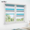 WOLTU Doppelrollo Weiss+Grau+Türkis 90x150 cm Bild 2