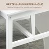 HOMCOM Esszimmerstuhl, 4er Set Küchenstuhl, Wohnzimmerstuhl mit Rückenlehne, Küchenstühle, Essstuhl für Esszimmer, Küche, Kiefernholz, 41 x 46,5 x 85,5 cm, Weiß Bild 5