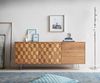 Sideboard Fevo 175 cm Akazie Natur 2 Türen 3 Schubfächer L-Fuß Bild 3