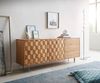 Sideboard Fevo 175 cm Akazie Natur 2 Türen 3 Schubfächer L-Fuß Bild 2
