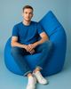 PATCH HOME Patchhome Sitzsack Tropfenform - Königsblau für In & Outdoor XL 300 Liter - mit Styropor Füllung in 25 versch. Farben und 3 Größen Bild 4