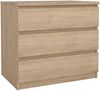 Dmora - Kommode Lilou, Mehrzweckkommode, Schlafzimmerkommode, Schrank mit Schubladen, 77x50 h68 cm, Eiche Bild 3