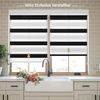 Deswell Doppelrollo Klemmfix ohne Bohren Schwarz-weiß B45 x H120 cm (Stoffbreite 41cm) Rollos für Fenster ohne Bohren für Fenster mit Lichtdurchlässig & Verdunkelnd/Höhe Stufenlos Verstellbar Bild 2